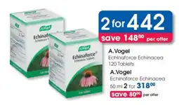 Clicks A.Vogel Echinaforce Echinacea 120 Tablets offer