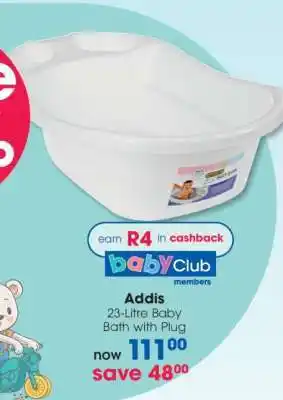 Clicks Addis 23-Litre Baby Bath with Plug offer