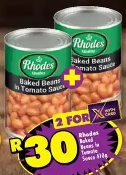 Shoprite Rhodes Baked Beans in Tomato Sauce offer