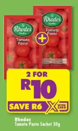 Shoprite Rhodes Tomato Paste Sachet offer