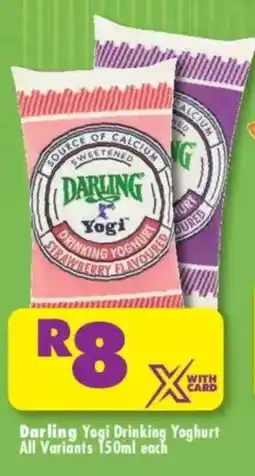 Shoprite Darling Yogi Drinking Yoghurt All Variants offer
