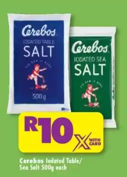 Shoprite Cerebos Iodated Table/ Sea Salt offer