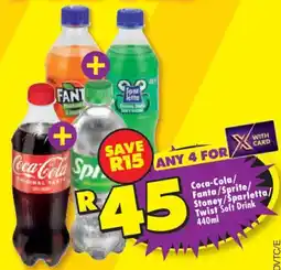 Shoprite Coca-Cola/ Fanta/ Sprite/ Stoney/ Sparletta/ Twist Soft Drink offer