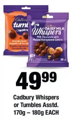 OK Foods Cadbury Whispers or Tumbles offer