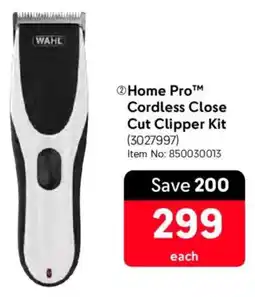 Makro Wahl Home Pro Cordless Close Cut Clipper Kit offer