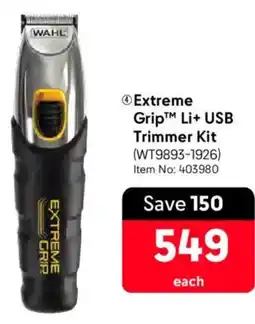 Makro Wahl Extreme Grip Li+ USB Trimmer Kit offer