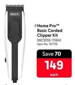 Makro Wahl Home Pro Basic Corded Clipper Kit offer