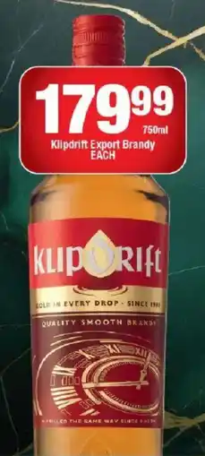 OK Liquor Klipdrift Export Brandy offer