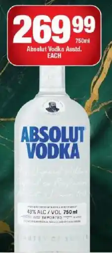 OK Liquor Absolut Vodka offer