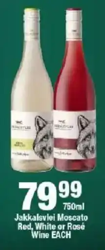 OK Liquor Jakkalsvlei Moscato Red, White or Rosé Wine offer