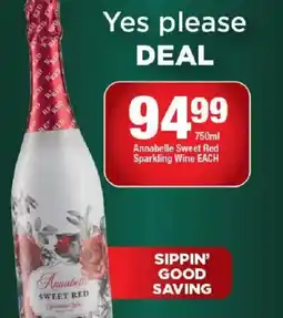 OK Liquor Annabelle Sweet Red Sparkling Wine offer