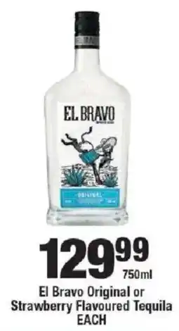 OK Liquor El Bravo Original or Strawberry Flavoured Tequila offer
