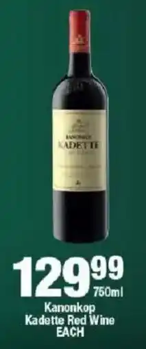 OK Liquor Kanonkop Kadette Red Wine offer