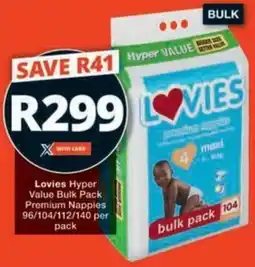Checkers Hyper Lovies Hyper Value Bulk Pack Premium Nappies offer
