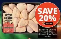 Checkers Hyper Farmer's Choice Fresh Chicken Braai Pack offer