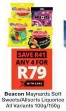 Checkers Hyper Beacon Maynards Soft Sweets/ Allsorts Liquorice All Variants offer