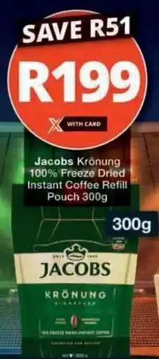 Checkers Hyper Jacobs Krönung 100% Freeze Dried Instant Coffee Refill Pouch offer
