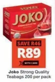 Checkers Hyper Joko Strong Quality Teabags offer