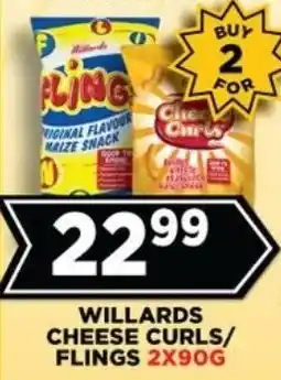 Goal Supermarket Willards cheese curls/ flings offer
