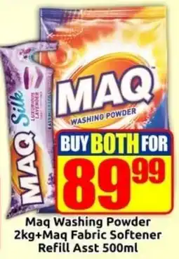Three Star Cash and Carry Maq Washing Powder and Maq Fabric Softener Refill offer