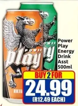 Three Star Cash and Carry Power Play Energy Drink offer