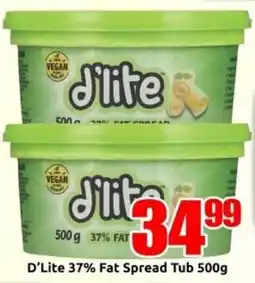 Three Star Cash and Carry D'Lite 37% Fat Spread Tub offer