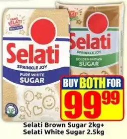 Three Star Cash and Carry Selati Brown Sugar and Selati White Sugar offer