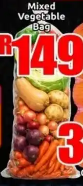 Three Star Cash and Carry Mixed Vegetable Bag offer