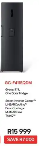 Kloppers LG One Door Fridge offer