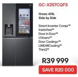 Kloppers LG Side by Side Fridge Freezer offer