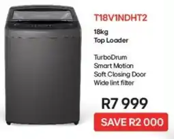 Kloppers LG Top Loader Washing Machine offer