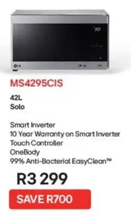 Kloppers LG Solo Smart Inverter Microwave Oven offer