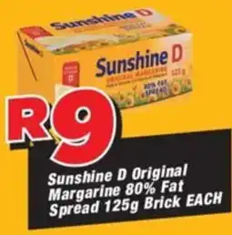 OK Grocer Sunshine D Original Margarine 80% Fat Spread Brick offer