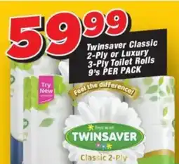 OK Grocer Twinsaver Classic 2-Ply or Luxury 3-Ply Toilet Rolls offer