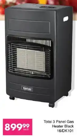 Save Totai 3 Panel Gas Heater Black offer