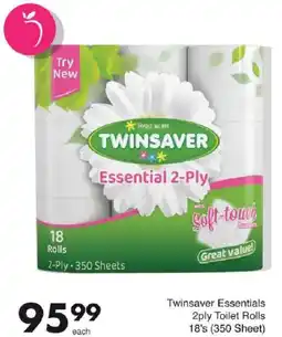 Save Twinsaver Essentials 2ply Toilet Rolls offer