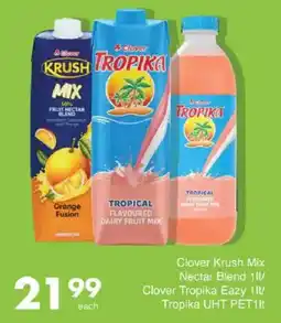 Save Clover Krush Mix Nectar Blend/ Clover Tropika Eazy/ Tropika UHT offer
