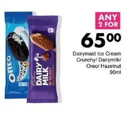 Save Dairymaid Ice Cream Crunchy/ Dairymilk/ Oreo/ Hazelnut offer