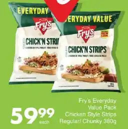 Save Fry's Everyday Value Pack Chicken Style Strips Regular/ Chunky offer