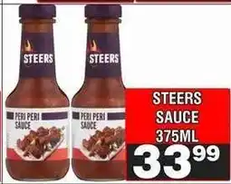 Advance Cash n Carry STEERS SAUCE 375ML offer