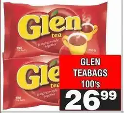 Advance Cash n Carry GLEN TEABAGS 100's offer
