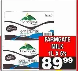 Advance Cash n Carry FARMGATE MILK 1L X 6's offer