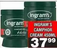 Advance Cash n Carry INGRAM'S CAMPHOR CREAM 450ml offer