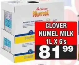 Advance Cash n Carry Clover Numel Milk 1L x 6's offer
