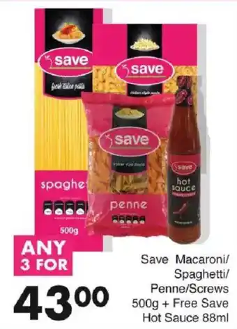 Save Save Macaroni/ Spaghetti/ Penne/ Screws offer