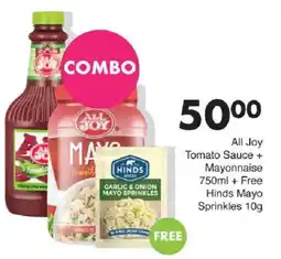Save All Joy Tomato Sauce + Mayonnaise offer