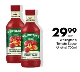 Save Wellington's Tomato Sauce Original offer