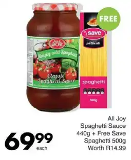 Save All Joy Spaghetti Sauce offer