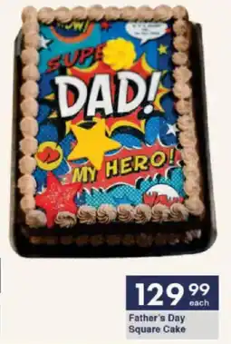 President Hyper Father's Day Square Cake offer