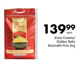 Save Elate Creamy/ Golden Sella Basmathi Rice offer